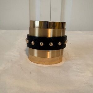 Aldo Gold and Black Studded Cuff Bracelet